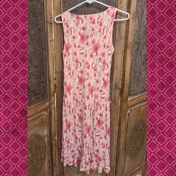 Ann Taylor LOFT Petites Pink Floral Dress – Size Petite L - Picture 2 of 5